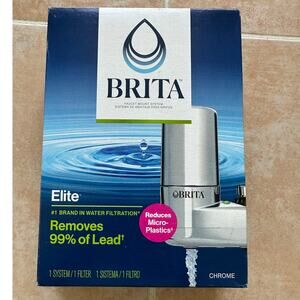 NEW OPEN BOX - Brita Faucet Mount Water Filter System, Chrome Easy Install